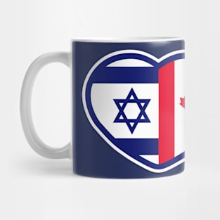 Canada Israel flags in Hart Mug